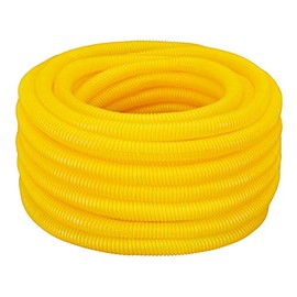 (1/2" Dia x 50 ft, Yellow) HydroMaxx® Flexible Polyethylene Corrugated (PE) Split Tubing (Wire Loom)