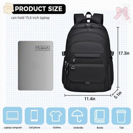 Preppy Laptop Backpacks for College Women Cute Kawaii Aesthetic Commute Bag Lightweight Y2K Retro Travel Daypack (Beige)