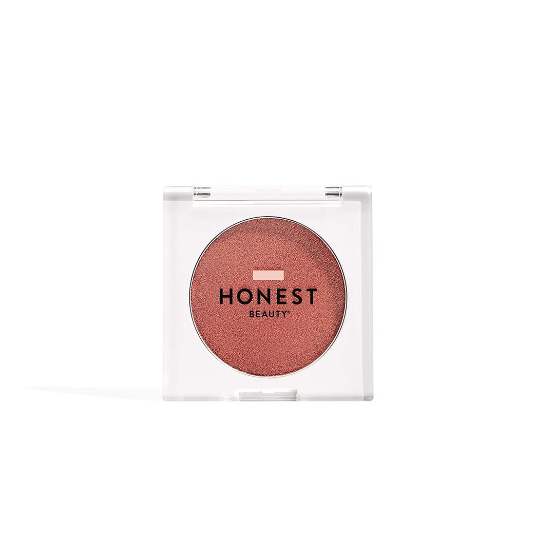 Honest Beauty Lit Powder Blush & Highlighter In One, Foxy : Peachy Coral w/ Gold Shimmer, 0.14 Ounce