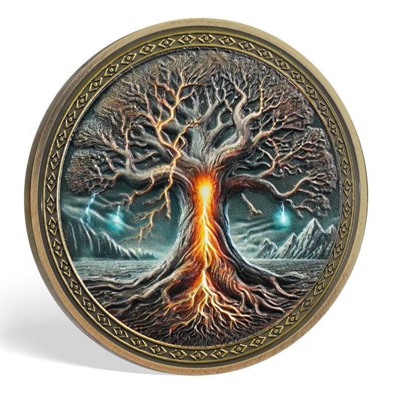 Thor Viking Coin, The Cosmic Tree Viking Challenge Coin -