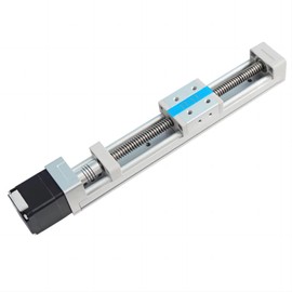 FUYU FSK30J Mini Linear Rail Linear Guide Ladder Type Screw Linear Actuator Slide Table Linear System CNC Stage Motorized Nema 11 Stepper Motor for DIY Small Sliders 400mm Stroke Work Size