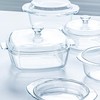 1.2L Tempered Glass Casserole Dish for Oven with Lid, Small