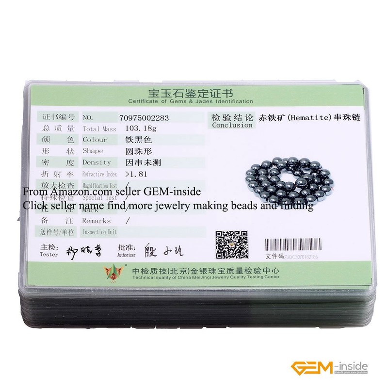 GEM-inside Hematite Without Magnetic Cylindrical Smooth Agate Beads 6x6mm For