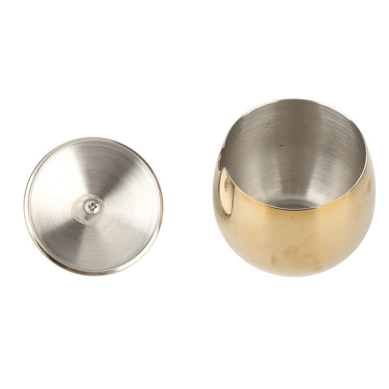 Large Stainless Steel Sugar Bowl Spice Jar With Lid Storage