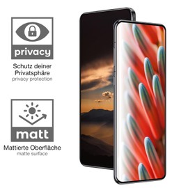 dipos I Blickschutzfolie kompatibel mit O2 XDA Mini S Display-Schutzfolie matt mit 4-Wege Sichtschutz-Effekt