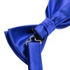 Hi-Tie Mens Royal Blue Pre-Tied Pocket Square and Lapel Pin