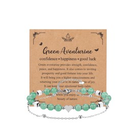 Zysta Chakra Bracelet Real Stones Bracelets Layered Yoga Bracelet Energy Therapy Good Luck for Women and Girls, One size, Stainless Steel, No Gemstone