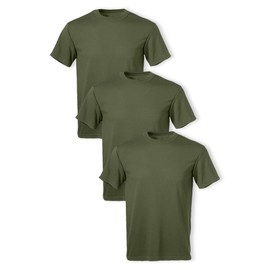 Soffe Mens 3 Pack - USA Poly/Cotton Military Tee, OD Green, X-Large