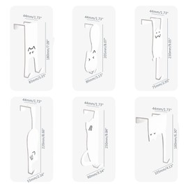 VOVCAMLS 6 PCS Metal Cat Over The Door Hooks,Cute White Hooks - Over The Door Hangers Can be Installed Easily, Used for Storing Clothes/Bags/Keys/Scarves in Bedrooms/Living Rooms/Kitchens, Etc