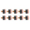10pcs Hard Leather Billiard Pool Cue Stick Screw-on Tips Replacement