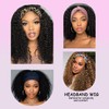 CUUYUN Kinky Curly Headband Wig Human Hair 26 Inch 4/27