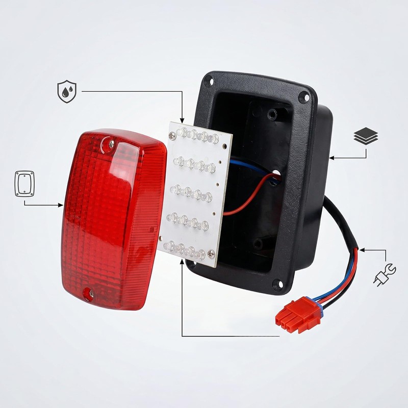 Golf Cart LED Taillights 2PCS - Compatible with Club Car