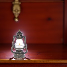 Miniature Lamps for Dollhouse,Doll House Miniature Retro Oil Lantern Dollhouse Accessories Scene Ornaments Dollhouse Miniature Scene Model Hurricane Lantern Kerosene Lamp,Dollhouse Accessories