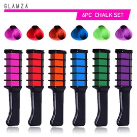 Hair Chalk GLAMZA Hair Chalk for Kids x6 Vibrant Hair Chalks for Girls Women & Children