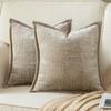 YAERTUN Pack of 2 Chenille Textured Decorative Cushion Covers Accent