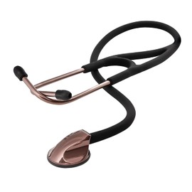 MaiWieel Cardiology Single Head Stethoscope for Nurses Doctor,Estetoscopio for Nurse Doctor Accessories, EMT Student, Kids, for Medical and Home Use, Silicone Tube,Soft Eartip (Black Gold)