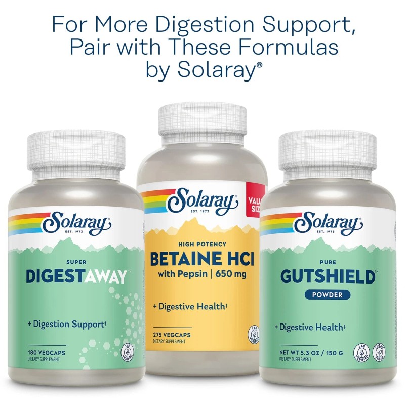 Solaray Pancreatin 1300 | Pancreatic Digestive Enzymes Plus Papaya for