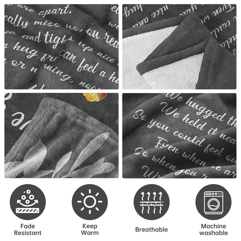 Afterprints Nana Gifts, Nana Blanket with Flowers and Letter Print,