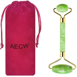 AECW AECW Natural Jade Roller for Face Eyes Tool Jade Facial Roller Noiseless Facial Massage Roller