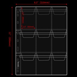 Uncle Paul 90 Pocket Coin Pages - 9 Grids/Page Plastic Coin Holders Stamp Currency Protector Coin Collecting Supplies 10 Sheets CS03009