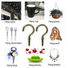IDEALSV 60 Pcs 1" Bronze Screw Ceiling Hooks 1 Inch