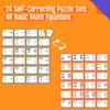 24 Set Addition & Subtraction Puzzles, Self-Correcting Matching Adding and