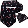 GUSLESON 3.15"（8cm） Christmas Tie Festival Necktie Pocket Square and Tie