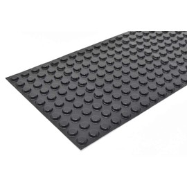 Cylindrical Flat Top Self-Adhesive Protective Non-Skid Rubber Feet .500" inches (12.7 mm) x .140" inches (3.5 mm) - 200 Pack - BS01 Black
