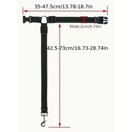 Red Universal Dog car seatbelt safety lead