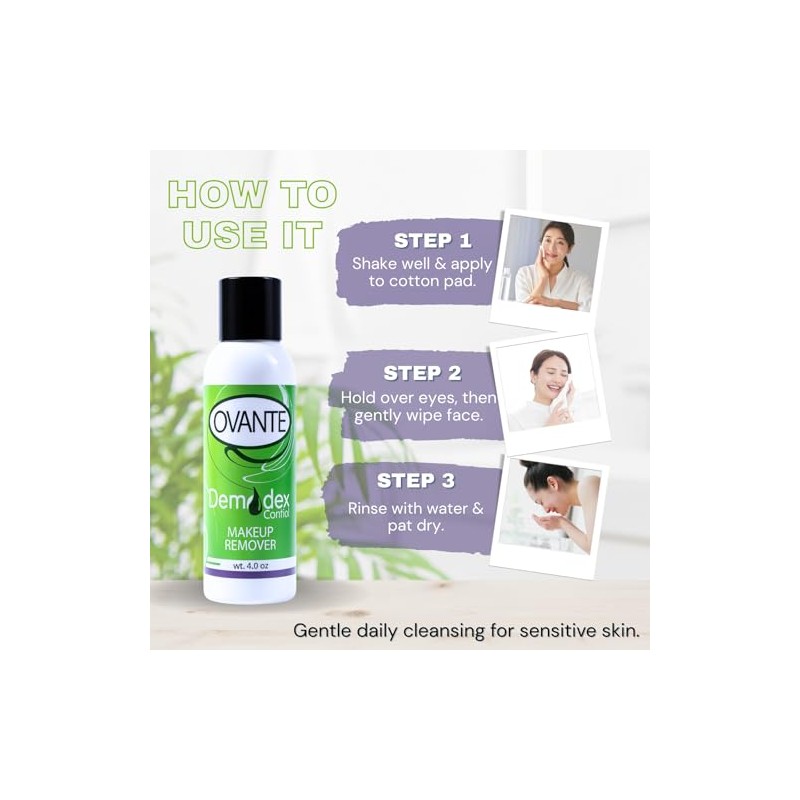 Demodex Control - Specifically Formulated Makeup Remover for Demodex Prone