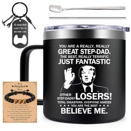 Fufendio Step Dad Gifts for Christmas - You Are a Really Really Great Stepdad Mug 14oz - Step Dad Fathers Day Gift from Daughter Son - Birthday Gifts for Stepdad