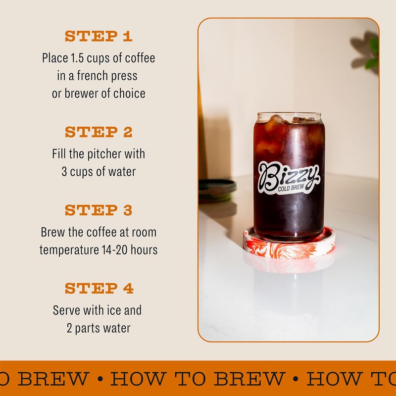 Bizzy Organic Cold Brew Coffee | Breakfast Blend | Coarse