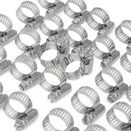 LTWFITTING 11-20mm Stainless Steel 316 Hose Clamp, Adjustable Worm Gear Clamps for Automotive Radiator Fuel Line Plumbing Intercooler and Mechanical Applications (Pack of 30)