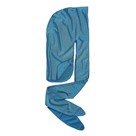 KISS Red Bow Wow X Powerwave Supreme Compression Durag, Stretchy Spandex for Comfort Wearing (Blue)