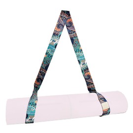 [TEEYAR] Yoga Mat Strap Sling Durable Polyester Cotton Yoga Mat Carrier/Yoga Strap with Adjustable Loops 2 Year Quality Warranty (63.0 x 1.5 inches (160 x 3.8 cm), Gorgeous Green)