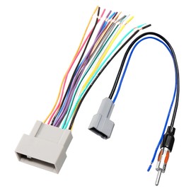 Autokemat Radio Stereo Wiring Harness Connector with Antenna Adapter Compatible with for Honda Civic 2012-2015, Accord 2008-2017, CRV 2012-2016, Acura TL/TSX 2009-2012 Aftermarket Radio Cable Plug