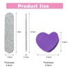 2 Sheets Nail Art Tools Set, 3-Piece Manicure Kit with