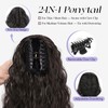 Sofeiyan Ponytail Hairpiece with Clip, 56 cm Long Wavy Curly