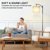 LALISU Modern Floor Lamp, 3-Ways Dimmable Standing Lamp with Linen