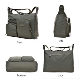 Efanliu Cross Body bag Ladies Handbags Large Women Shoulder Messenger Bag Nylon with Multi Pocket for Travel (Army Green)