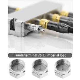 eMagTech Coaxial F Type End Caps 75 Ohm Resistive Dustproof Caps Protective Cover Coaxial Connector for Booster Splitter Amplifier Coaxial Cable Pack of 10