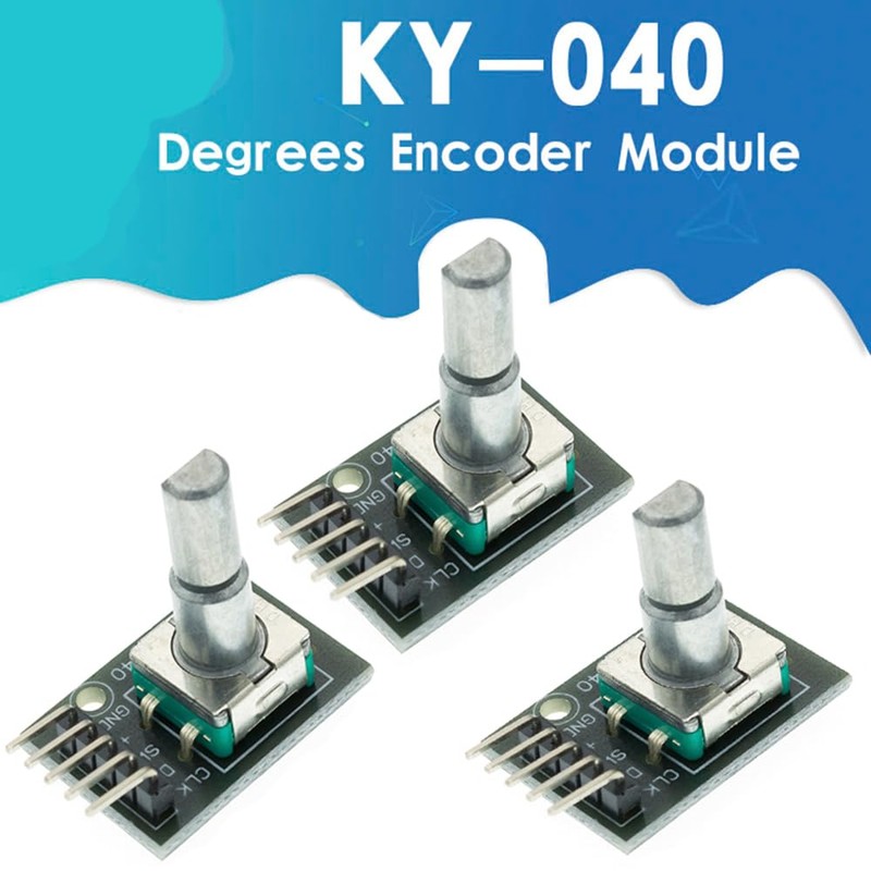 5PCS KY-040 Rotary Encoder Module Rotary Encoder Pushbutton Switch