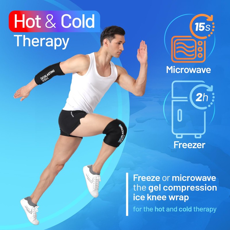 EverlastingIce Knee Ice Pack Wrap Compression Sleeve for Injuries |