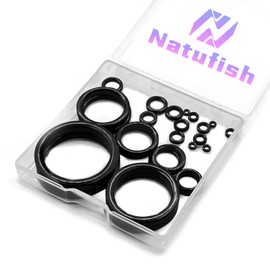 Natufish Fishing Rod Eyelet Repair Kit 28Pcs Fishing Ceramic Rings Replacement Set,14 Sizes Fishing Pole Rod Tip Eyes Repair Accessories