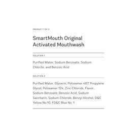SmartMouth Original Activated Mouthwash Single Packs & Premium Zinc Ion Toothpaste