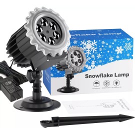 Braanded Christmas Snowflake Lights, Led Projector Lights for Outdoor, Waterproof Christm