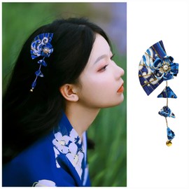 MISS MUMU Fan, Hair Ornament, Tassel, Flowers, Hair Clip, Yukata, Kimono, Hair Accessory, Headdress, Children's Hair Ornament, School Entrance Ceremonies, Graduation Ceremonies, Stage Supplies, Coming-of-Age Ceremonies, School Festivals, Cultural Festiva