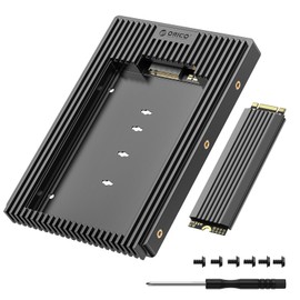 ORICO M.2 SATA (NGFF) to 3.5 Inch HDD Conversion 6Gbps Conversion Adapter Compatible with 2230/2242/2260/2280 Size SSDs, Includes Cooling Vest [Not Compatible with M.2 NVMe] [No SATA SSD]