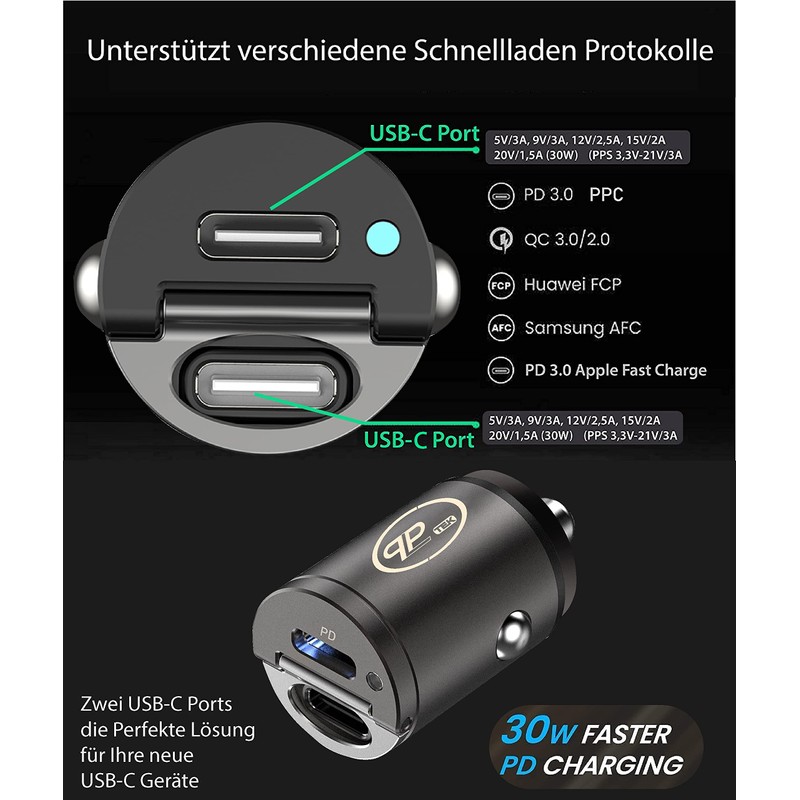 Plp tek USB Car Charger for Car (30 W Dual