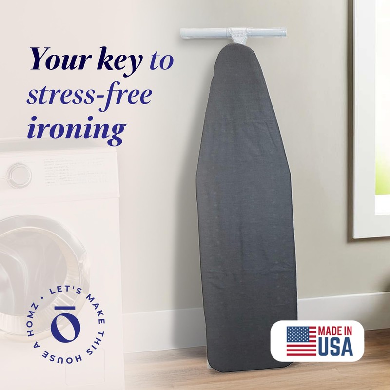 Homz T-Leg Clothes Ironing Board, Portable Compact Foldable Standard Size